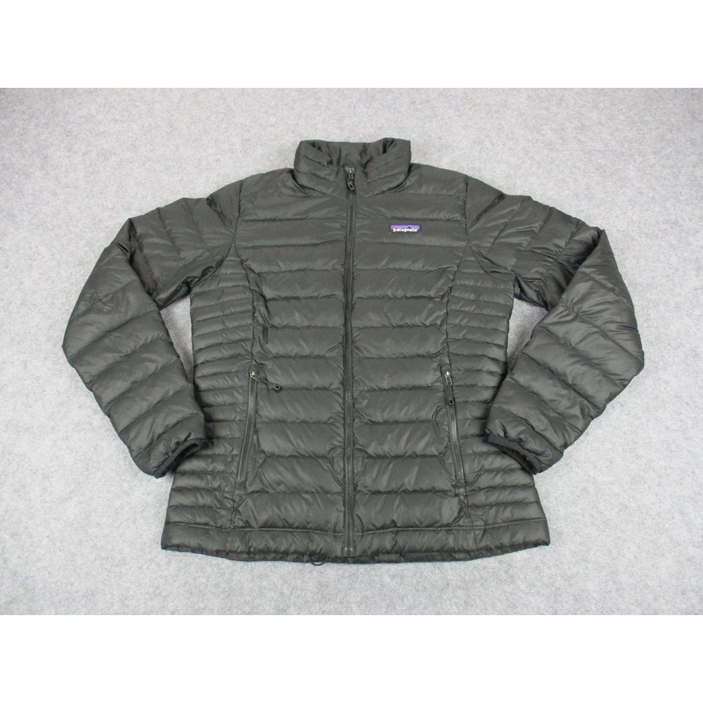 Patagonia Down Sweater Jacket Womens Small Black Puffer Zip Hiker Coat 84683FA19